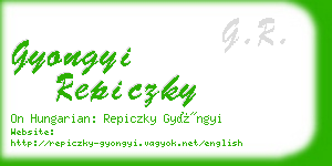 gyongyi repiczky business card